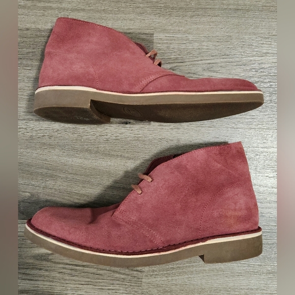 Clarks Bushacre 2 Burgundy Suede Lace Up Chukkas Boots Men\'s Size 10.5 26134291 main image 4